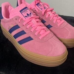 Adidas Pink Platform Gazelles